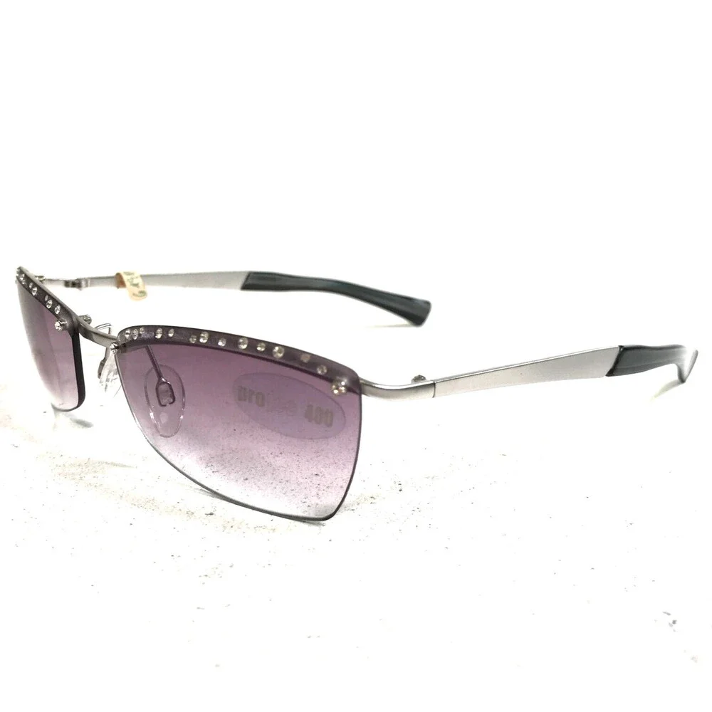 Eschenbach Sunglasses 6278-301630 Grey Cat Eye Frames with Purple Lenses